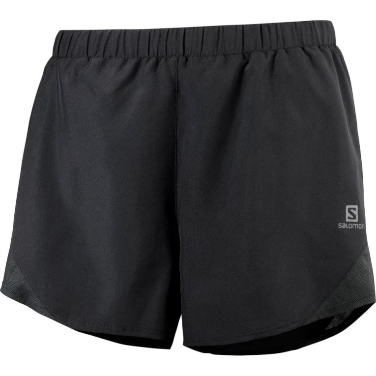 Black Salomon Cross Rebel 4'' Women's Running Shorts | PH 18459F